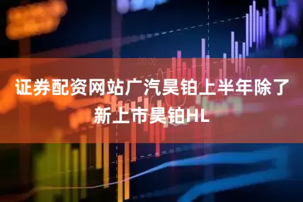 证券配资网站广汽昊铂上半年除了新上市昊铂HL